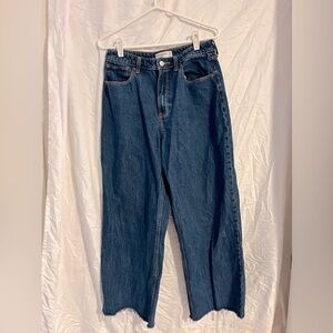 Abercrombie & Fitch, the loose high rise curve love jean.